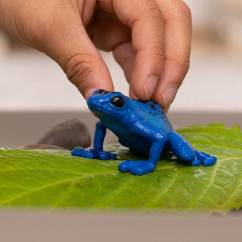 Figuras Coleccionables Rana Azul Pintada A Mano Schleic