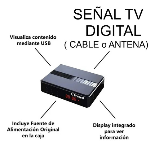 Conversor Catv Tv Digital - Pronext Xt 55 Negro