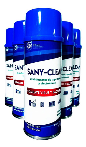 Desinfectante Antibacterial En Aerosol Sany Clean - 6 Piezas