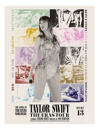 Poster Papel Fotografico Taylor Swift Eras Movie Sala 80x120