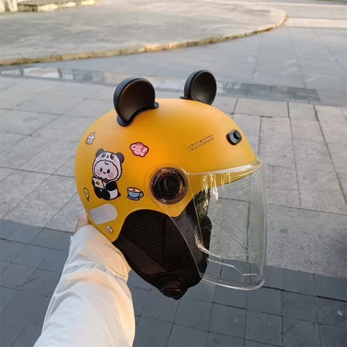 Casco De Coche Eléctrico Para Niños Abs 1-5 Años 3c...