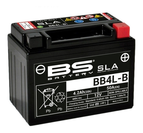 Bateria Moto Bb4lb Gel 12v Bs Battery Gilera F 110