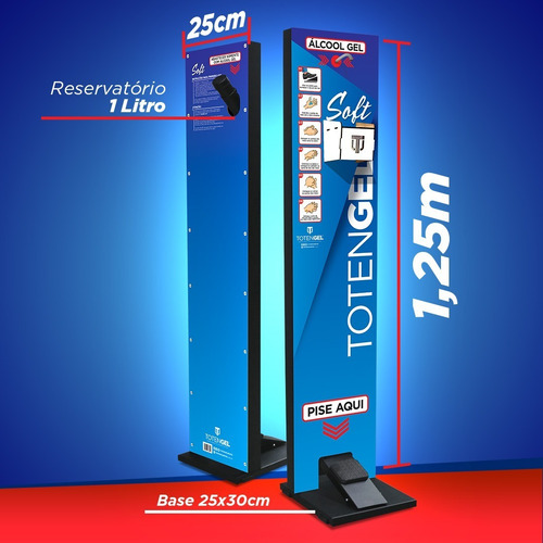 Imagem 3 de 6 de Display Suporte Dispenser Para Álcool Em Gel Personalizador