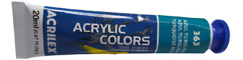 Tinta Acrylic Colors - Azul Turquesa - 363 - 20 Ml