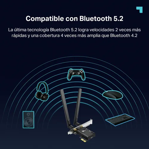 Adaptador De Red Wi-fi 6 Bluetooth 5.2 Pcie Tp Link