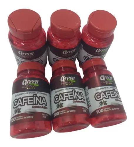 comprar Suplemento Termogênico Cafeína 100 Cápsulas Kit Com 12 Potes