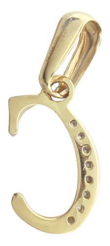 Dije Inicial Letra C Oro 14k Tamaño 2cm