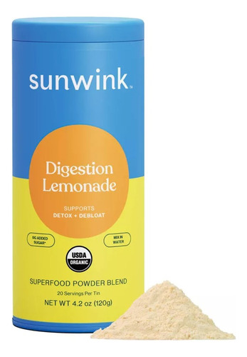 Sunwink Limonada De Digestión  Polvo Orgánico Superalimento 