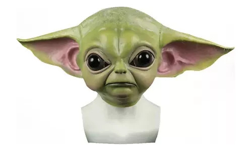 Máscara De Látex Con Capucha Baby Yoda