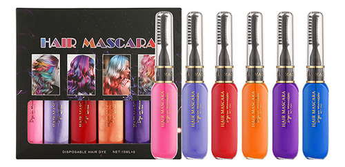Tinte De Cabello Para Niñas, 6 Colores, Máscara Temporal