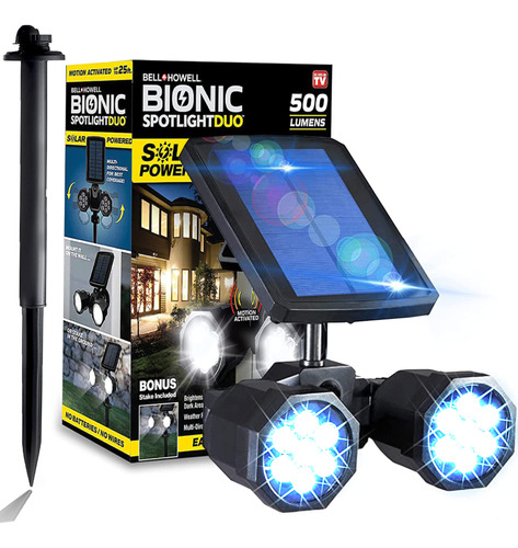 Bell+howell Bionic Spotlight Duo Deluxe - Luces Solares Para