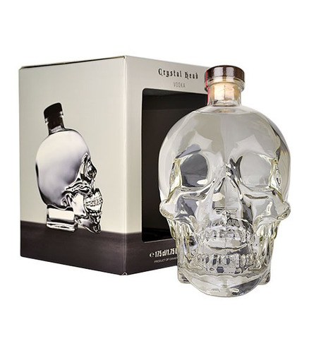 Imagen 1 de 5 de Vodka Crystal Head 1000ml En Estuche Origen Canadá