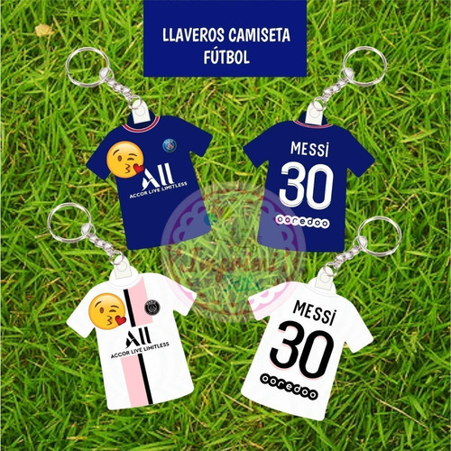 Plantilla Llavero Camiseta Messi Psg Titular Alternativa