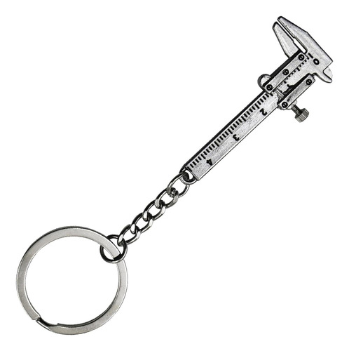 Llavero Mini Vernier Pie De Rey Acero Flexometro Ingeniero