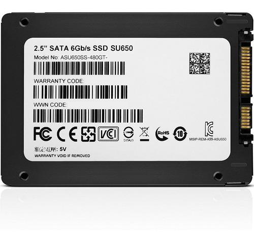 Disco sólido SSD interno Adata Ultimate SU650 ASU650SS-120GT-R 120GB