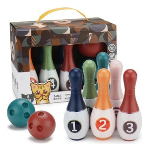 Juego De Bolos Y Bolas De Boliche De Juguete Para Niños, 6 P