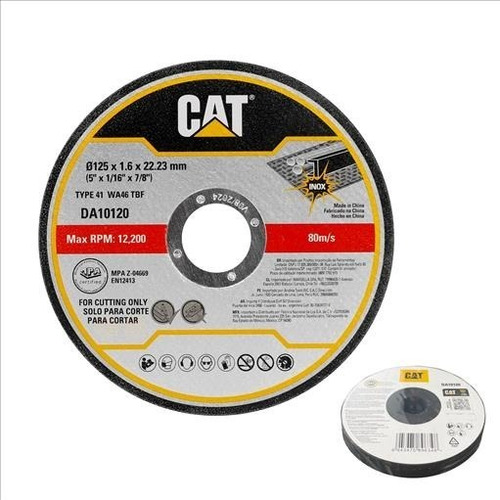Disco Cat Para Corte Metal De 125x1.6x22mm Kit 10pzas Fubral