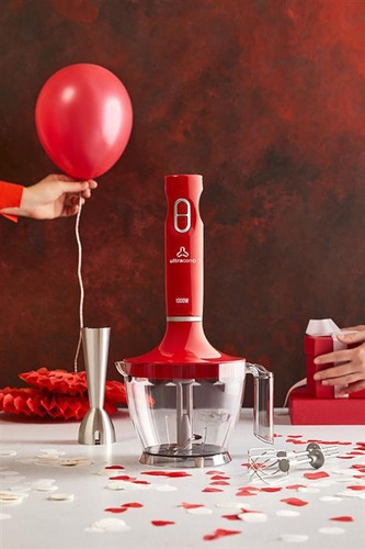 Imagen 5 de 10 de Licuadora De Mano Mixer Ultracomb Lm-2521 Rojo Lh Confort