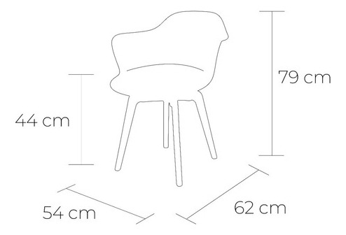 Silla Eames Con Descansabrazos Comedor Polipropileno Durable