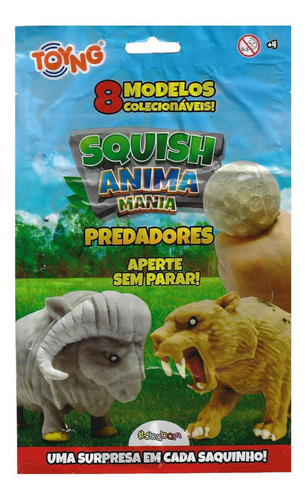 Squish Animais Predadores Macio Perfumado Aperte Sem Parar