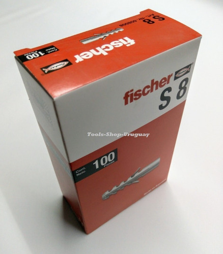 Tacos Fischer Comunes Modelo S 8mm Caja 100 Unidades