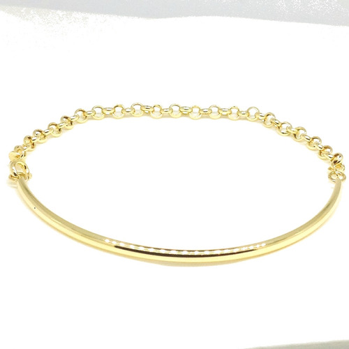 Bracelete Pulseira Feminina Com Pingente Coração Ouro 18k