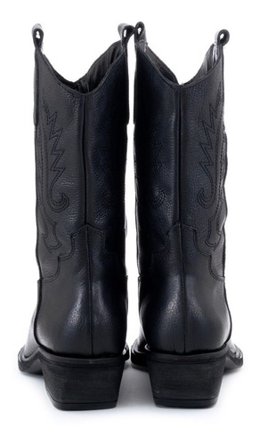 Imagen 4 de 6 de Botas Texanas 100% Cuero Suela Goma Taco 4 Cm. Invierno 2020