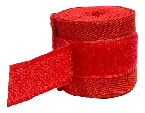 Par De Vendas De Boxeo Mma Artes Marciales Con Pulgar Color Rojo