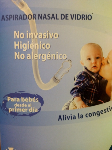 Imagen 1 de 1 de Aspirador Nasal De Vidrio Bebe- No Invasivo- No Alergenico- 