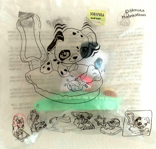 Dalmata Littlest Pet Shop Muñeco Hasbro Mc Donalds '08 Bolsa