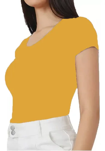 Blusas de licra manga corta sale