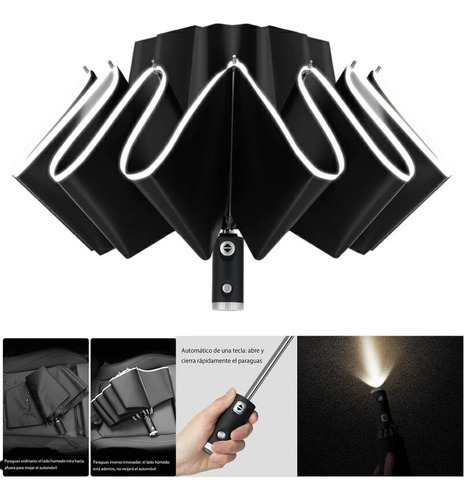 Guarda-chuva Invertido De Ten Bone Torch Com Proteção Uv