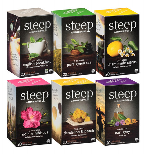 Steep Tea De -caja Con 20 Unidades (paquete De 6), Certifica
