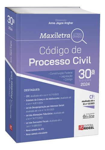 Código De Processo Civil - Coleção Maxiletra - 202, De Anne Joyce Angher. Editorial Rideel Editora ( Bicho Esperto ), Tapa Mole En Português