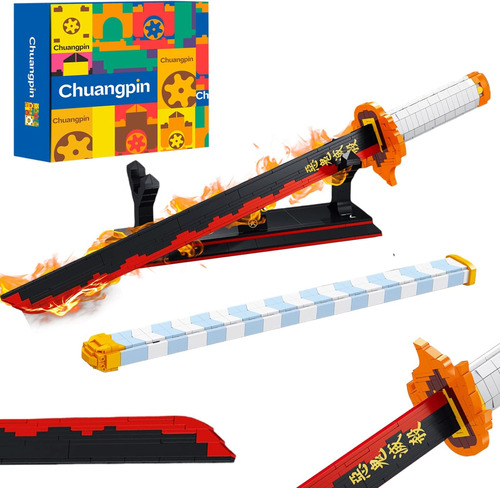 Demon Slayer Rengoku Swords Kit De Construcción Compatible C