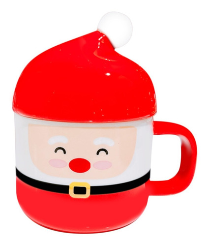 Tazon Navidad Viejo Pascuero Taza Mug Cafe Te Con Tapa