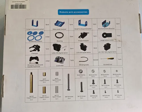 Kit De Brazo Robótico Lewansoul 6dof Programable/control/app Robot Azul