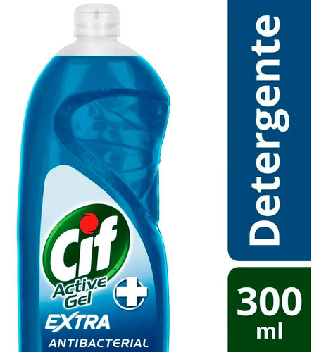 Detergente Lavavajilla Cif Active Gel Antibacterial 300 Ml