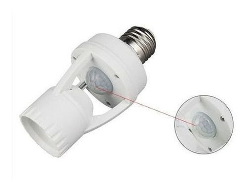 Imagem 2 de 8 de Soquete Sensor De Presença Lâmpada Bocal E27 Movimento 360º