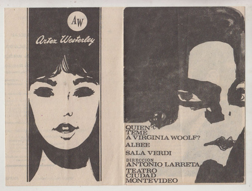 1965 Teatro Montevideo Programa Quien Teme A Virginia Woolf