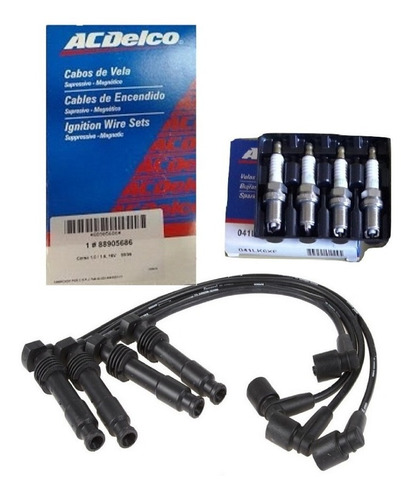 Kit Juego Cables Y Bujias  Chevrolet Corsa 1.6 16v Acdelco