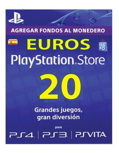 Psn Gift Card Playstation Store España Ps3 Ps4 20 Euros