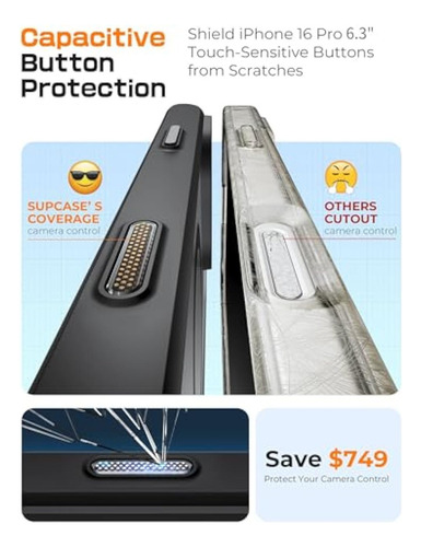 Capa Supcase Para iPhone 16 Pro Com Controle De Câmera