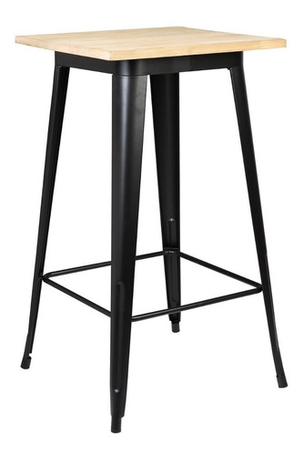 Imagen 1 de 3 de Mesa Tolix Alta Madera Y Acero By Promobel