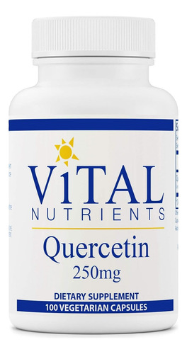 Vital Nutrients Quercetin 250 Mg Quercetina 100 Cápsulas Sabor Sin Sabor