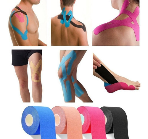 Imagen 8 de 10 de Venda Kinesiologica Cinta Terapeutica 5 Mts X 5cms Premium