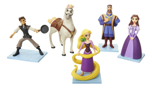 Set Disney Aventuras Original Rapunzel Figuras Juguete 