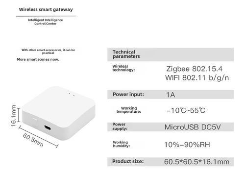 Sensor De Temperatura Y Humedad Zigbee (sin Pantalla) - Inte