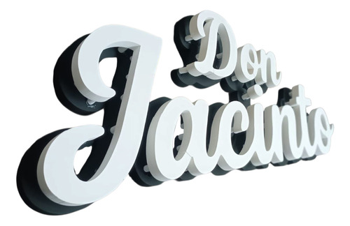 Logo En Polifan Pintada Blanco