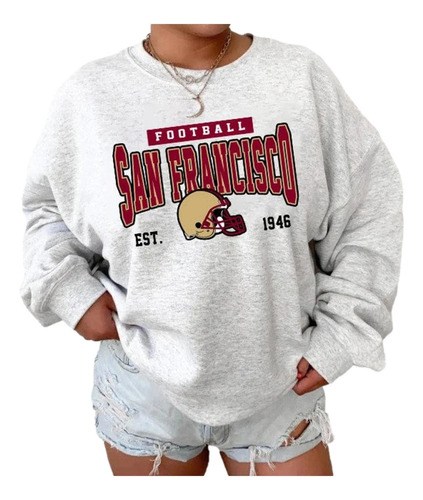 Sudadera San Francisco Cuello Redondo Regalo Para Fanatico